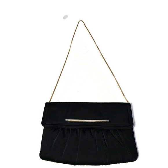 Crown Lewis Handbags - Vintage Black Crown Lewis Handbag Mid Century Modern Handbag,